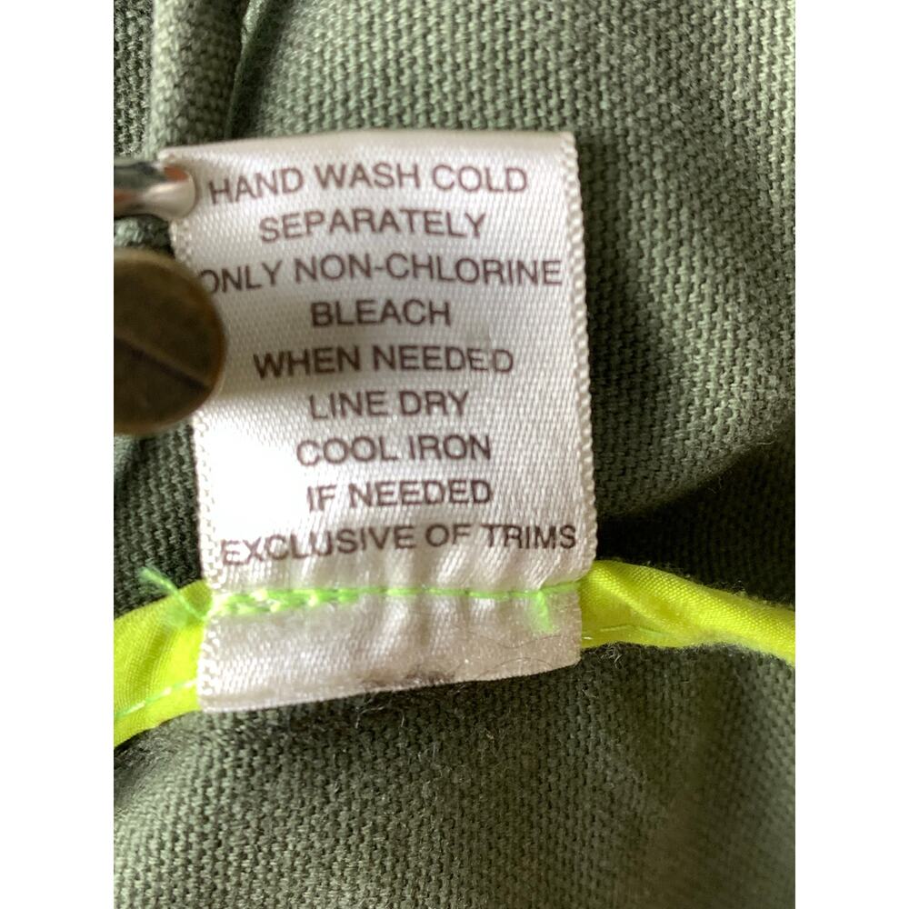 Willow & Clay Green Utility Military Anorak Jacket Size L  Funnel Neck - Picture 7 of 7